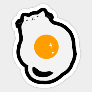 egg-cat Sticker